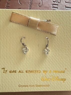 Disney Swarovski Crystal Earrings OS